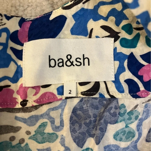 ba&sh Orika Print Knotted Front Mini Dress, size Medium - Picture 7 of 7